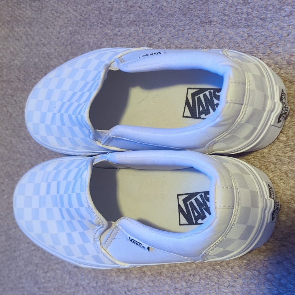 Mens Vans Classic Slip-On sneakers True White Checkerboard colorway M8/W9 - Picture 5 of 8